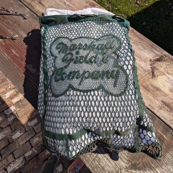 Antique Vintage Original Marshall Field & Company Cotton Mesh Drawstring Bag EUC - Picture 3 of 6